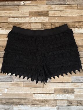 Express Black Crochet Women's Shorts